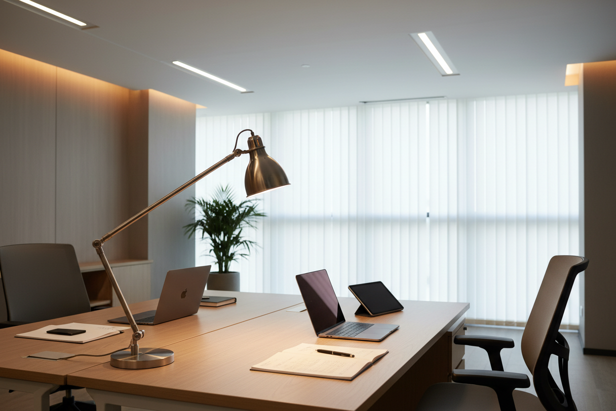 Light for Clear Focus & Comfort. of office