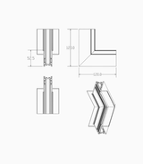 Magnus Recessed Track L Outer Corner