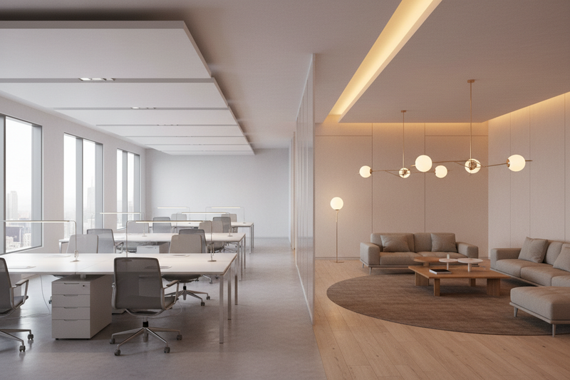 i dont want the text and only generate one image of office lighting